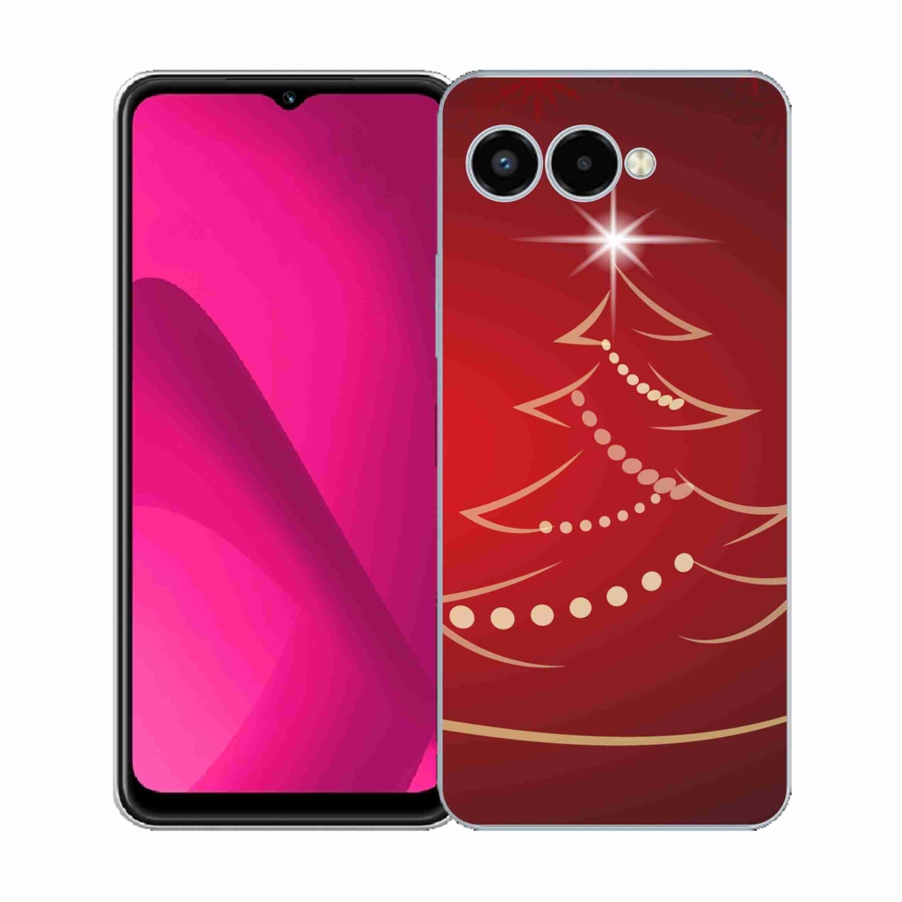 Gélový kryt mmCase na T-Mobile T Phone 3 - kreslený vianočný stromček