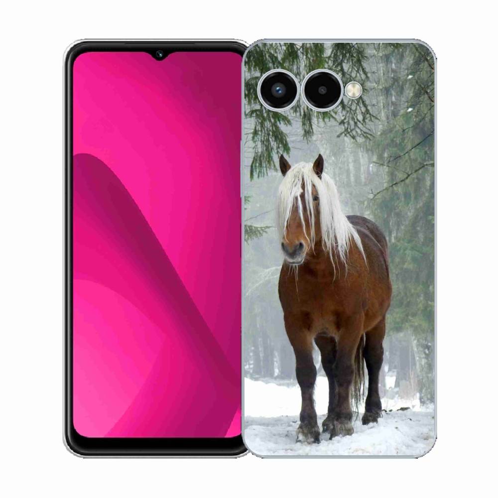 Gélový kryt mmCase na T-Mobile T Phone 3 - kôň v lese