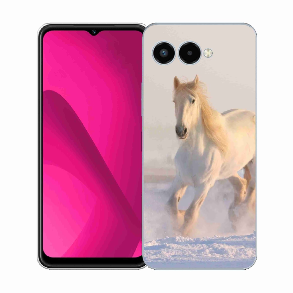 Gélový kryt mmCase na T-Mobile T Phone 3 - kôň v snehu