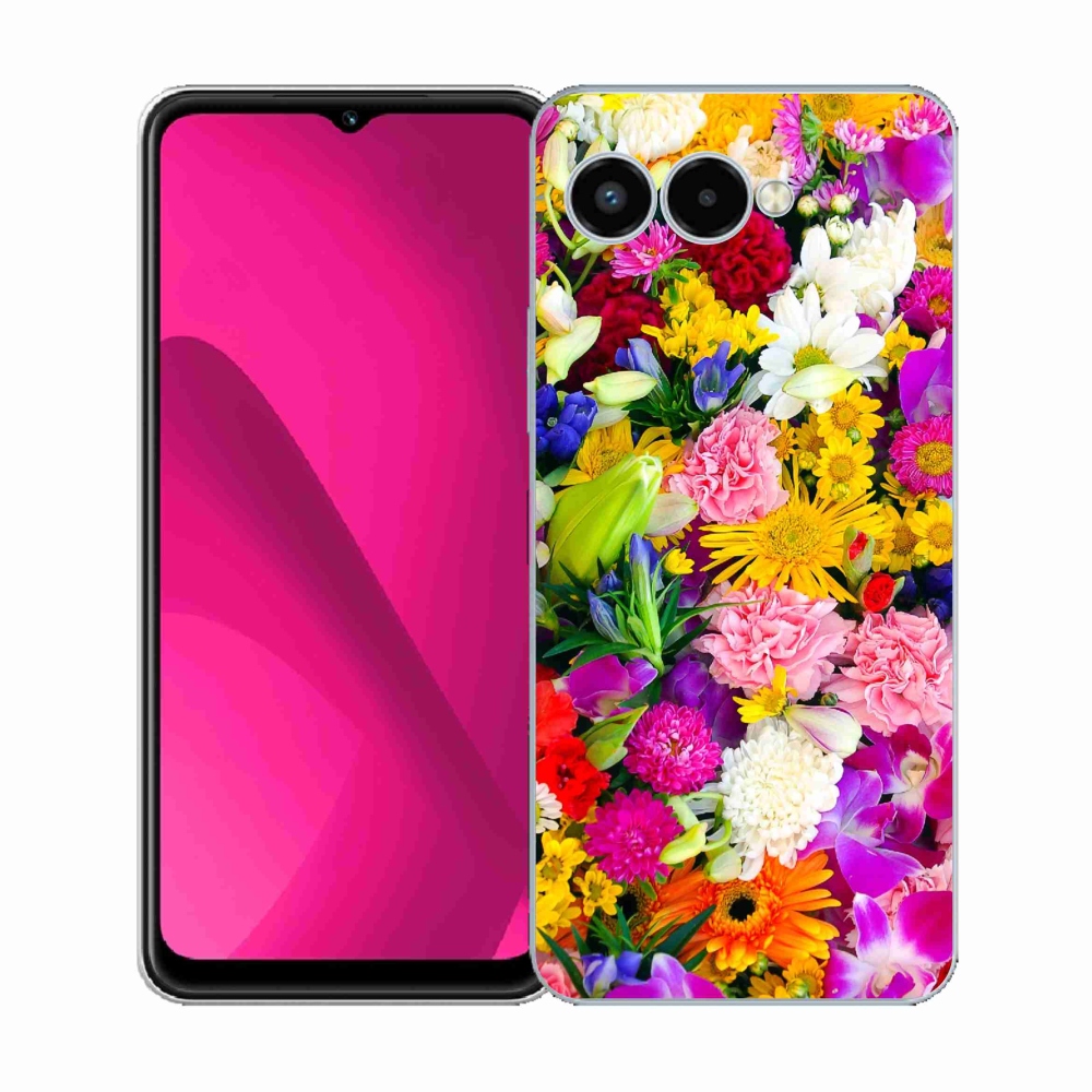 Gélový kryt mmCase na T-Mobile T Phone 3 - kvety 12
