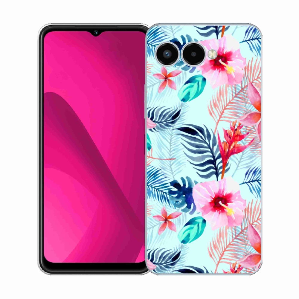 Gélový kryt mmCase na T-Mobile T Phone 3 - kvety