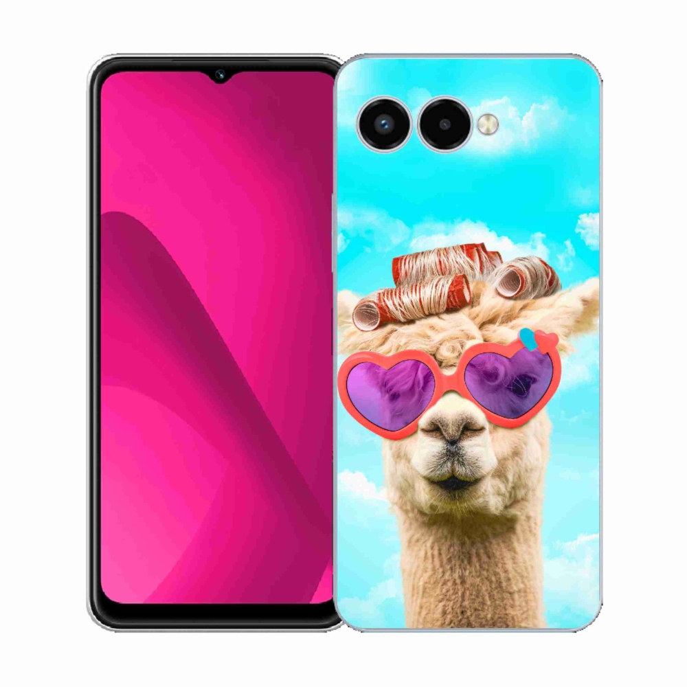 Gélový kryt mmCase na T-Mobile T Phone 3 - lama s okuliarmi