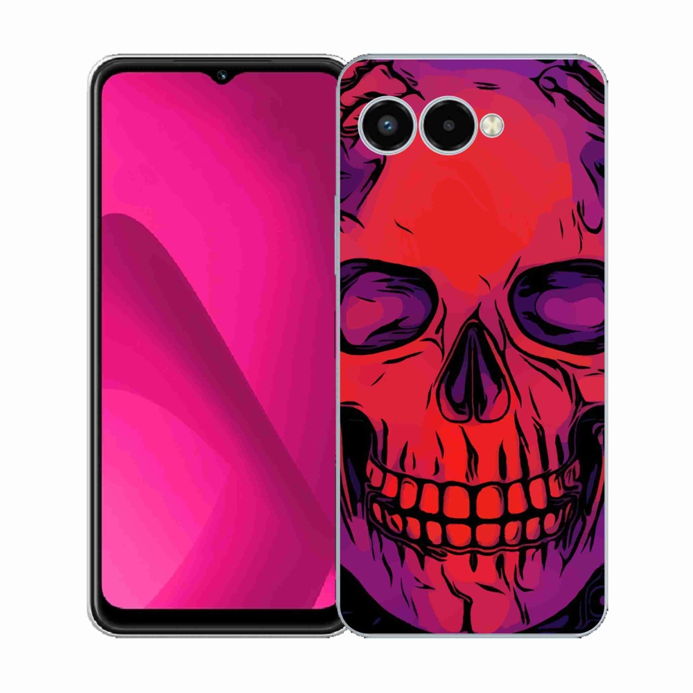 Gélový kryt mmCase na T-Mobile T Phone 3 - lebka