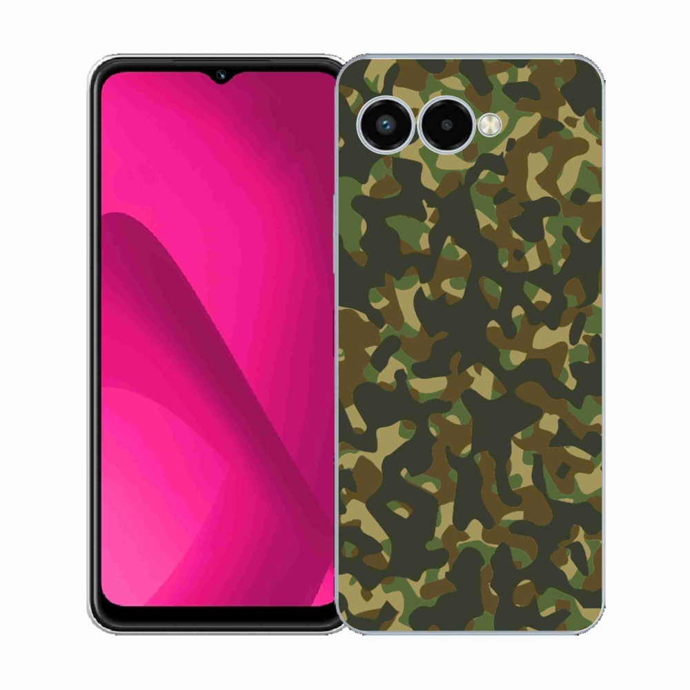 Gélový kryt mmCase na T-Mobile T Phone 3 - maskáčový vzor 1