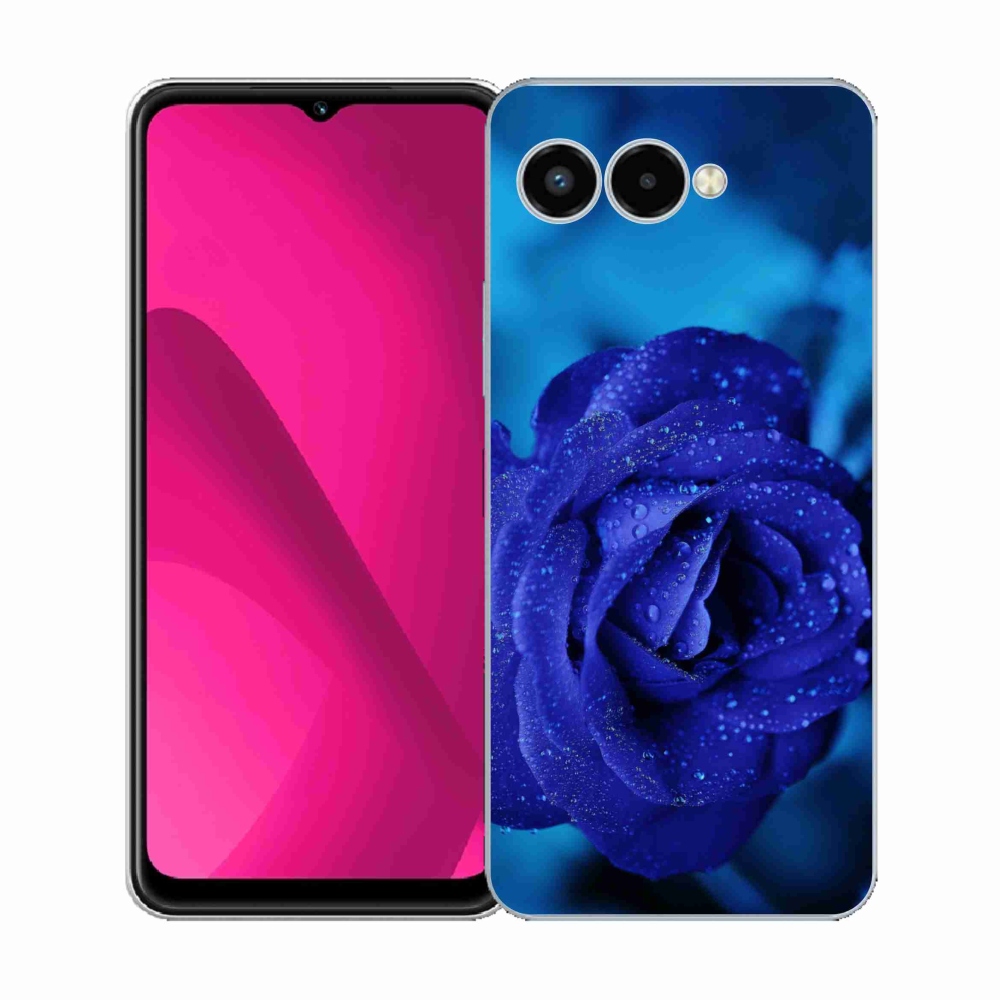 Gélový kryt mmCase na T-Mobile T Phone 3 - modrá ruža