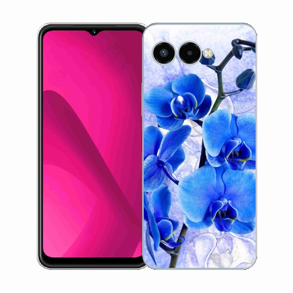 Gélový kryt mmCase na T-Mobile T Phone 3 - modré kvety