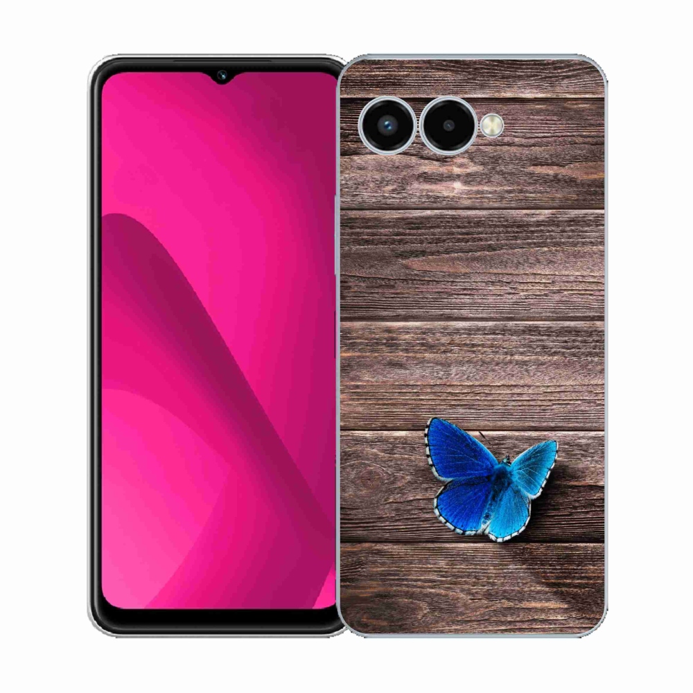 Gélový kryt mmCase na T-Mobile T Phone 3 - modrý motýľ 1