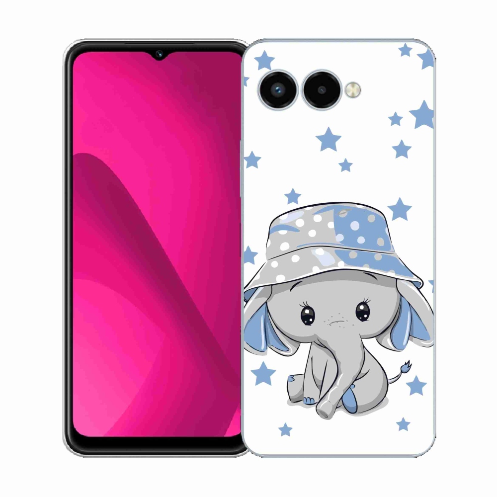 Gélový kryt mmCase na T-Mobile T Phone 3 - modrý slon