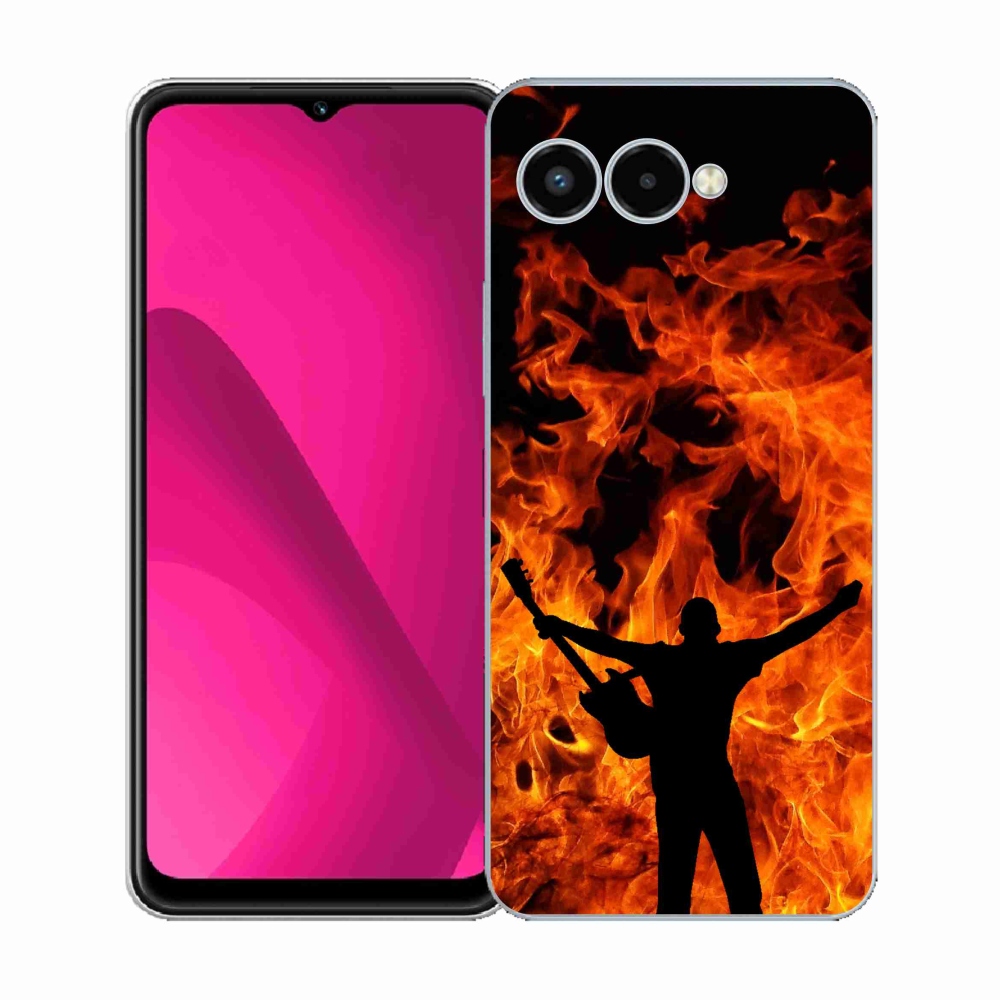 Gélový kryt mmCase na T-Mobile T Phone 3 - muzikant a oheň