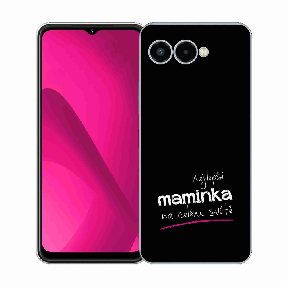 Gélový kryt mmCase na T-Mobile T Phone 3 - najlepšia mamička 4 čierne pozadie