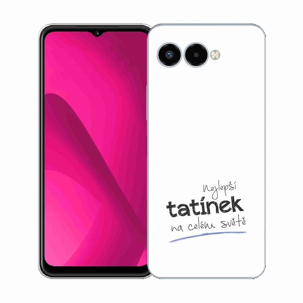 Gélový kryt mmCase na T-Mobile T Phone 3 - najlepšie otecko 4 biele pozadie