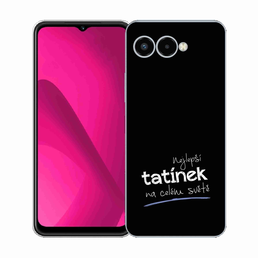 Gélový kryt mmCase na T-Mobile T Phone 3 - najlepšie otecko 4 čierne pozadie