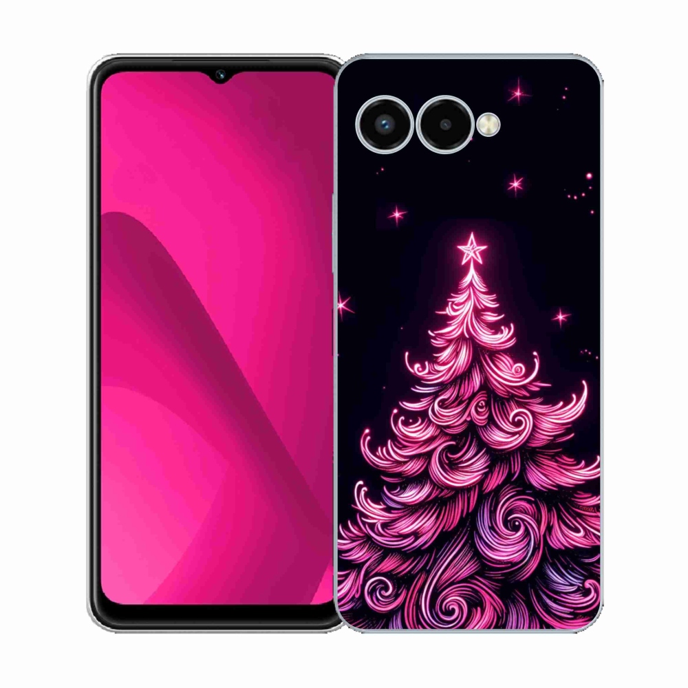 Gélový kryt mmCase na T-Mobile T Phone 3 - neónový vianočný stromček 2