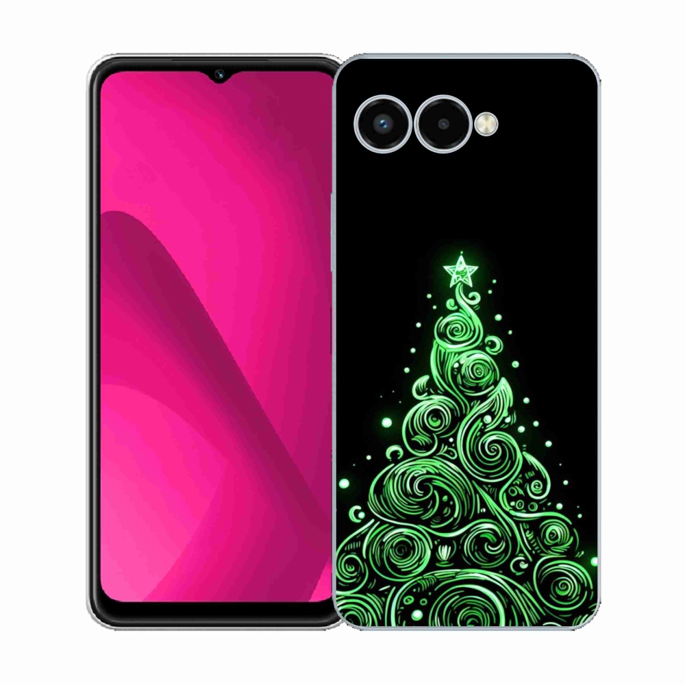 Gélový kryt mmCase na T-Mobile T Phone 3 - neónový vianočný stromček 3