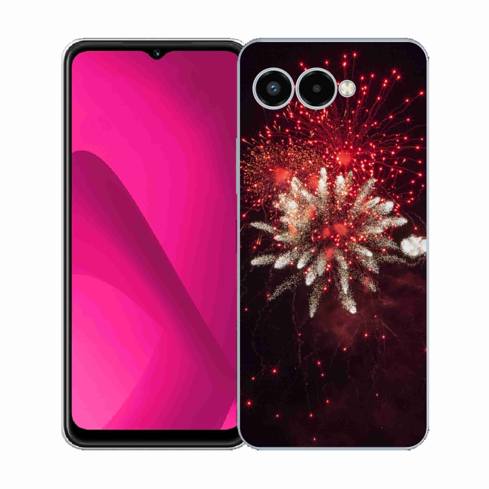 Gélový kryt mmCase na T-Mobile T Phone 3 - ohňostroj