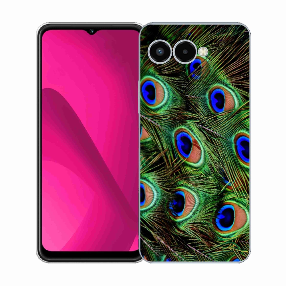 Gélový kryt mmCase na T-Mobile T Phone 3 - pávie perie
