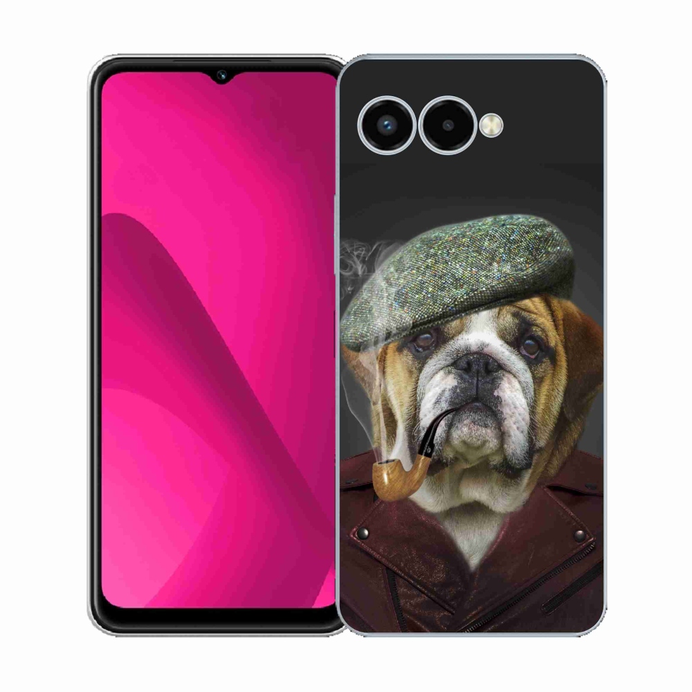 Gélový kryt mmCase na T-Mobile T Phone 3 - pes s fajkou