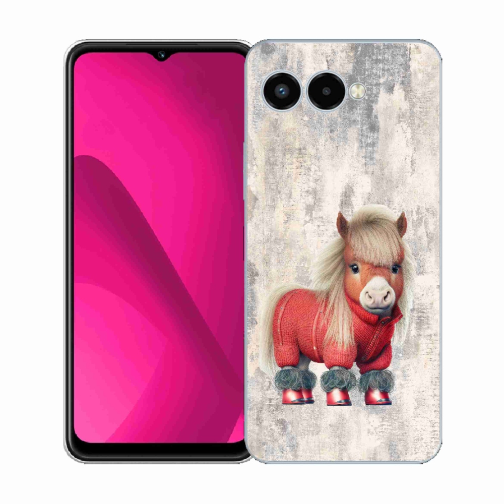 Gélový kryt mmCase na T-Mobile T Phone 3 - poník vo svetri