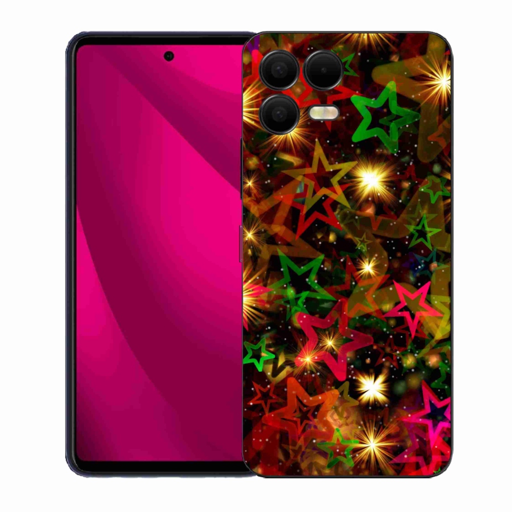 Gélový kryt mmCase na T-Mobile T Phone 3 Pro - farebné hviezdičky