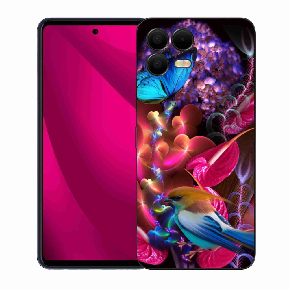 Gélový kryt mmCase na T-Mobile T Phone 3 Pro - farebné kvety