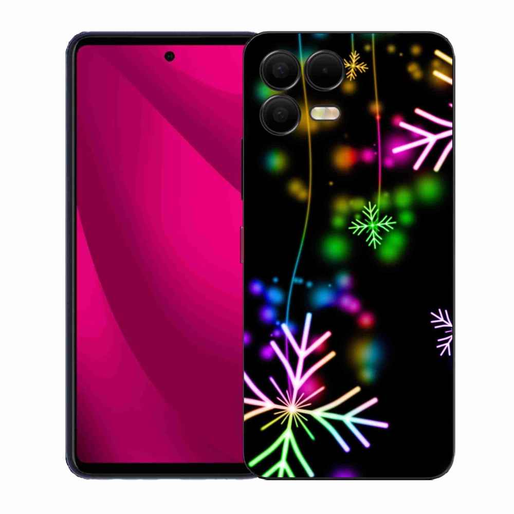 Gélový kryt mmCase na T-Mobile T Phone 3 Pro - farebné vločky