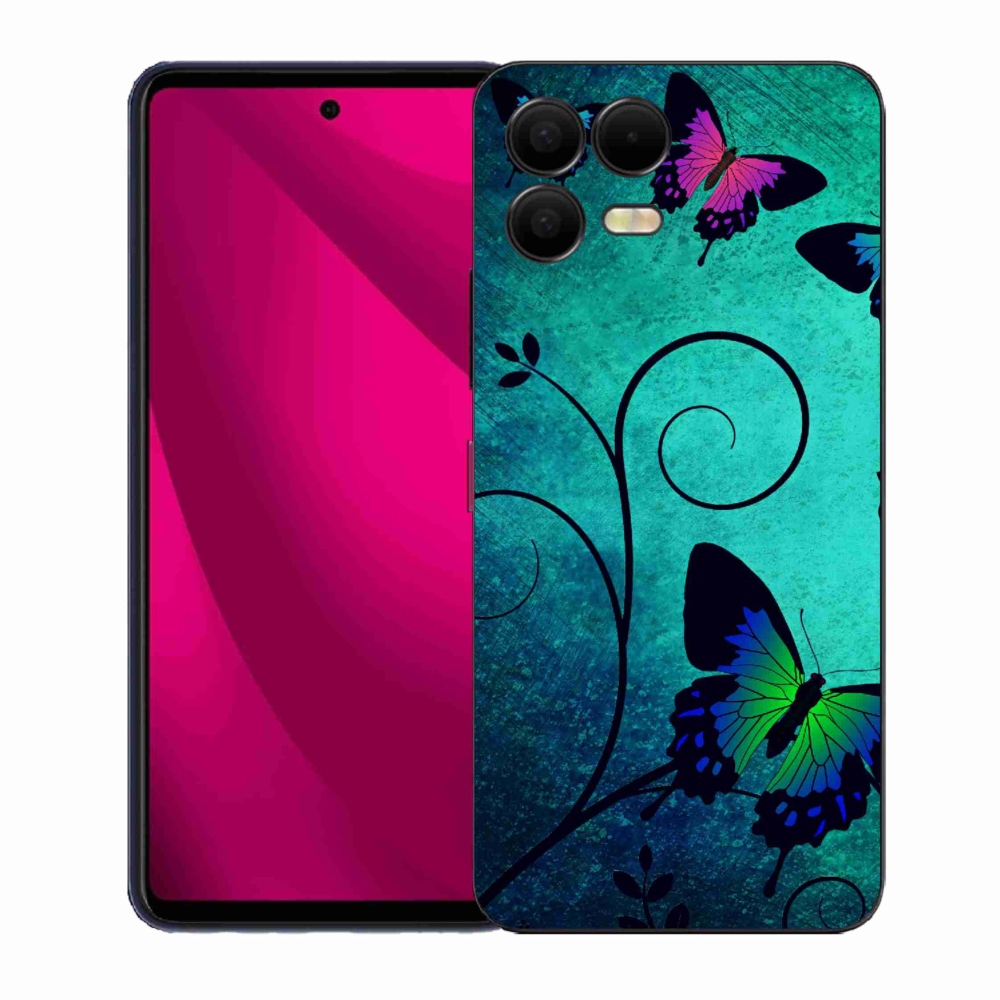 Gélový kryt mmCase na T-Mobile T Phone 3 Pro - farební motýle