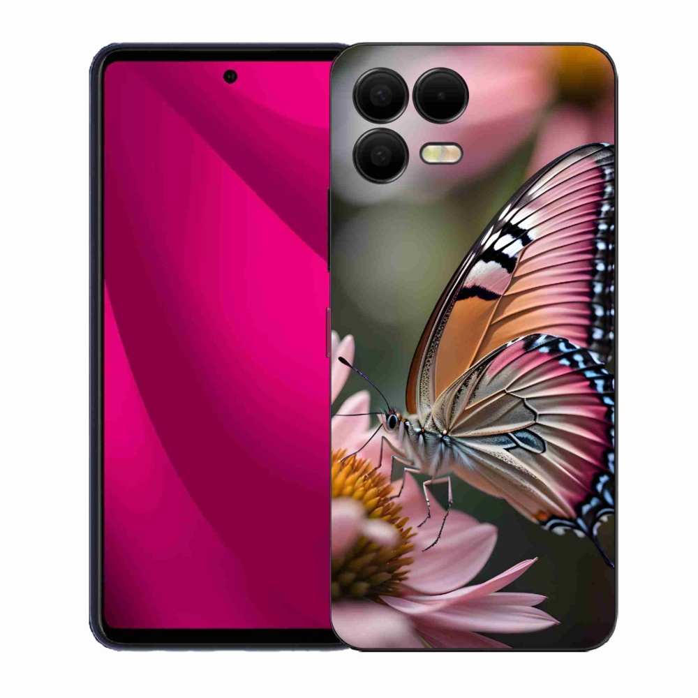 Gélový kryt mmCase na T-Mobile T Phone 3 Pro - farebný motýľ