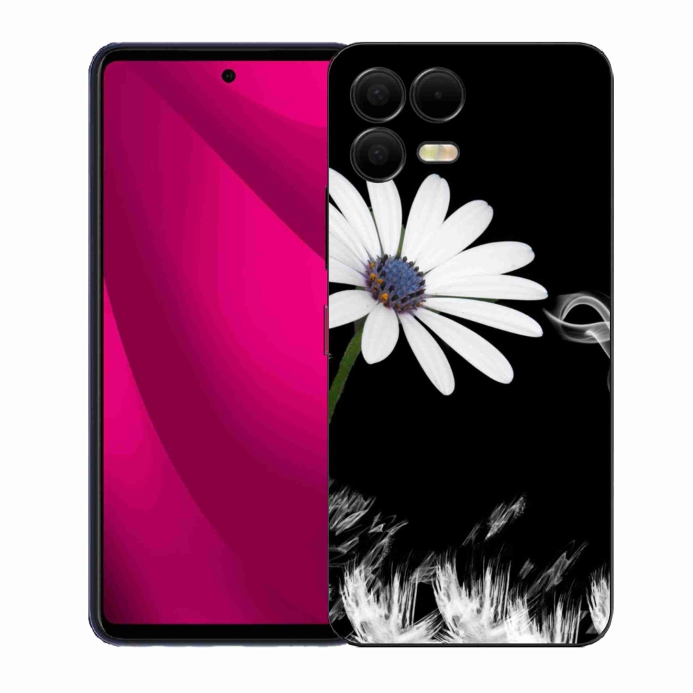 Gélový kryt mmCase na T-Mobile T Phone 3 Pro - biela kvetina
