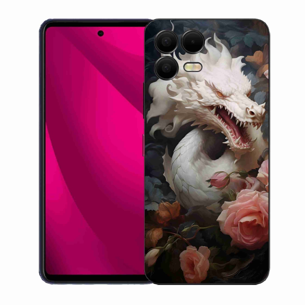 Gélový kryt mmCase na T-Mobile T Phone 3 Pro - biely drak
