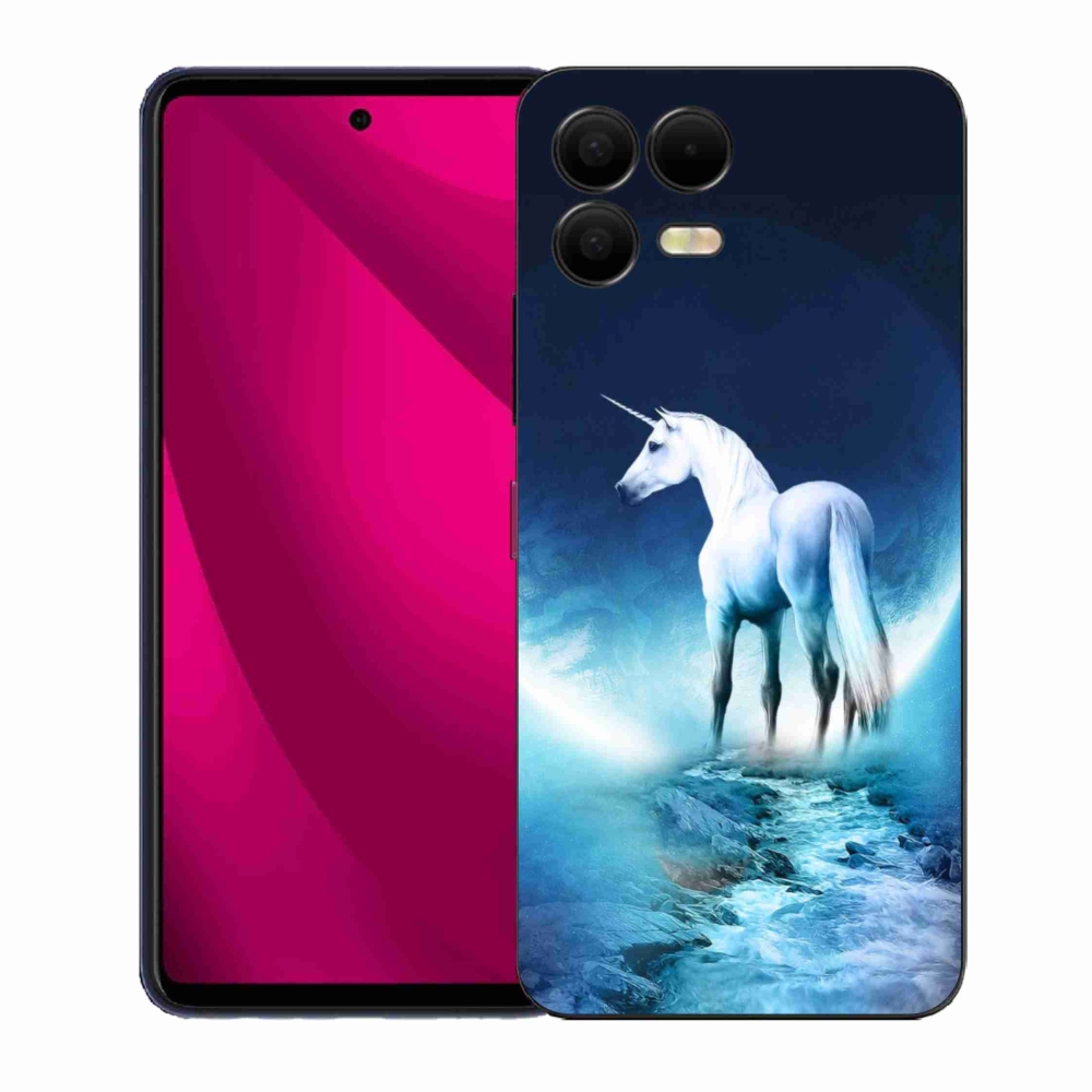 Gélový kryt mmCase na T-Mobile T Phone 3 Pro - biely jednorožec