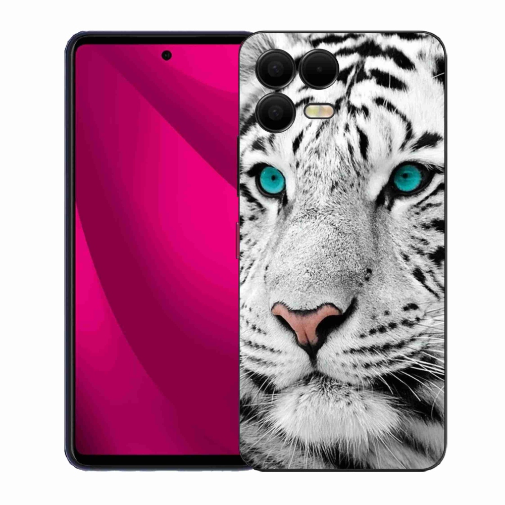Gélový kryt mmCase na T-Mobile T Phone 3 Pro - biely tiger