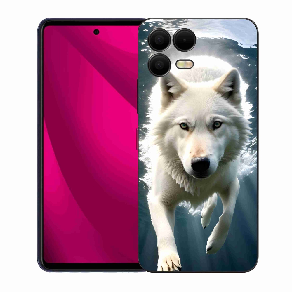 Gélový kryt mmCase na T-Mobile T Phone 3 Pro - biely vlk