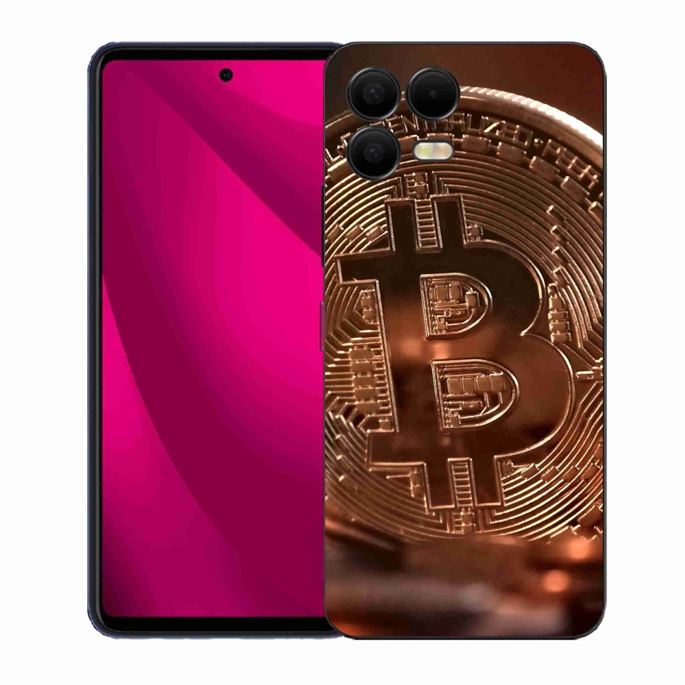 Gélový kryt mmCase na T-Mobile T Phone 3 Pro - bitcoin