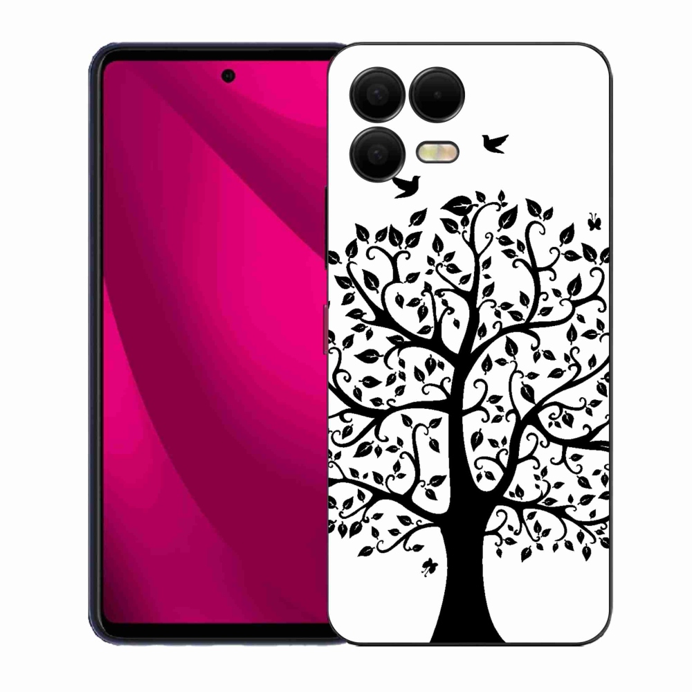 Gélový kryt mmCase na T-Mobile T Phone 3 Pro - čiernobiely strom