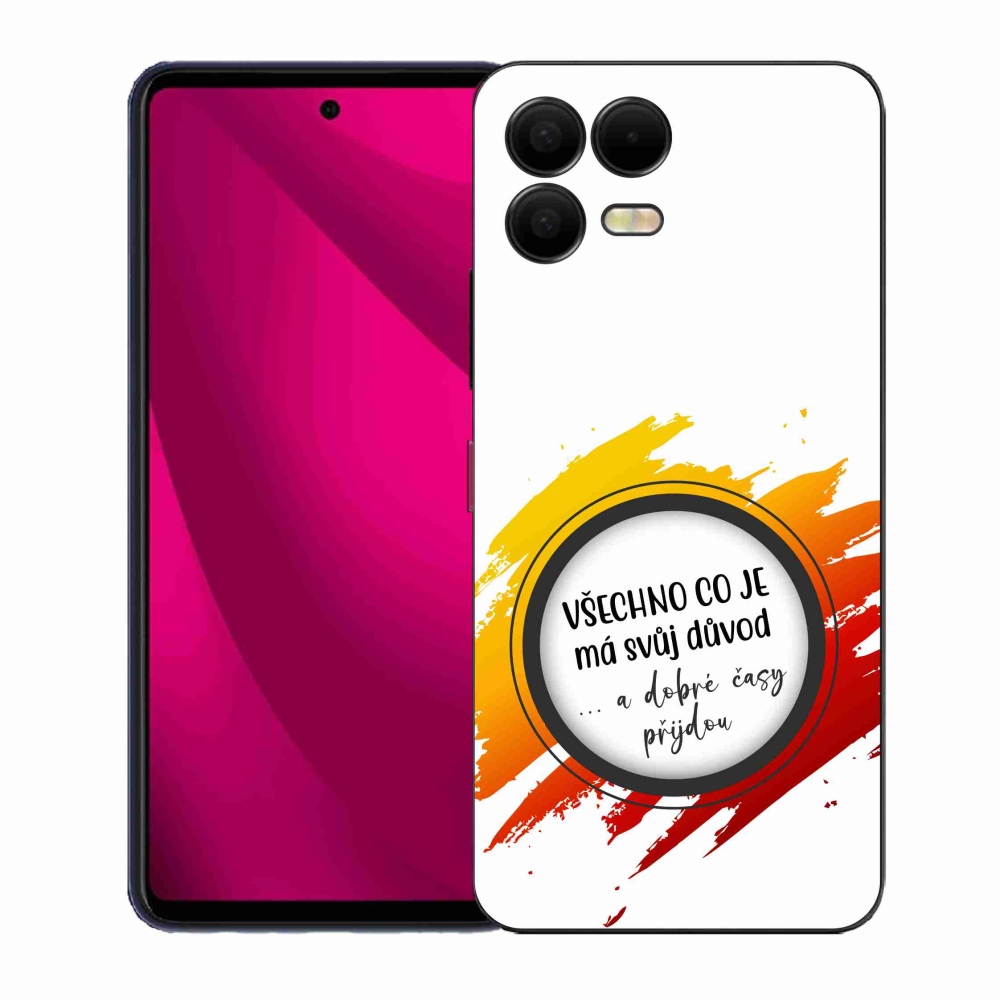 Gélový kryt mmCase na T-Mobile T Phone 3 Pro - citát 3 biele pozadie