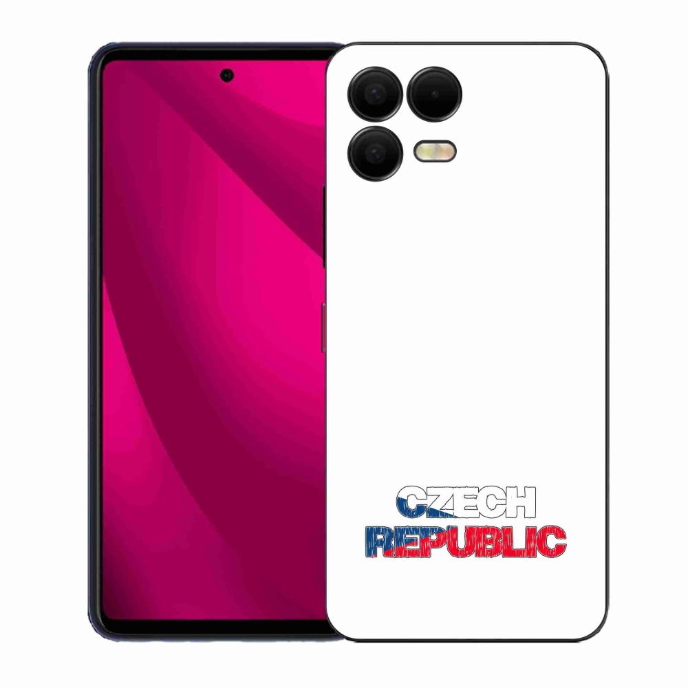 Gélový kryt mmCase na T-Mobile T Phone 3 Pro - Czech Republic biele pozadie