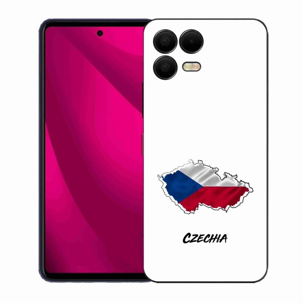 Gélový kryt mmCase na T-Mobile T Phone 3 Pro - Czechia biele pozadie