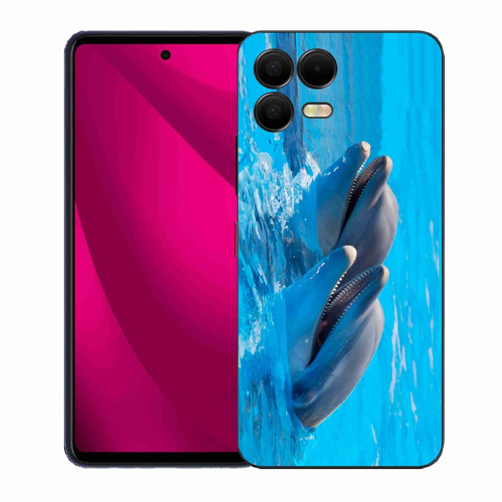 Gélový kryt mmCase na T-Mobile T Phone 3 Pro - delfíny