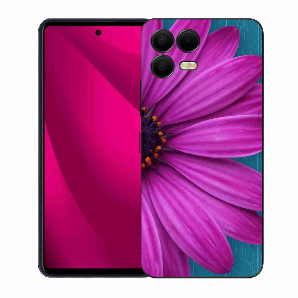 Gélový kryt mmCase na T-Mobile T Phone 3 Pro - fialová margaréta