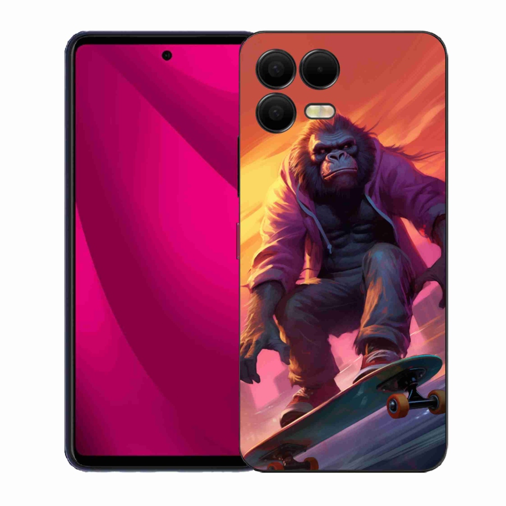 Gélový kryt mmCase na T-Mobile T Phone 3 Pro - gorila na skateboarde