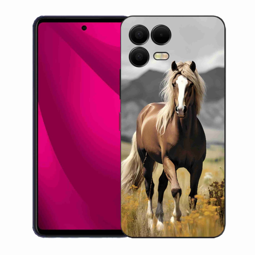 Gélový kryt mmCase na T-Mobile T Phone 3 Pro - hnedý kôň 1