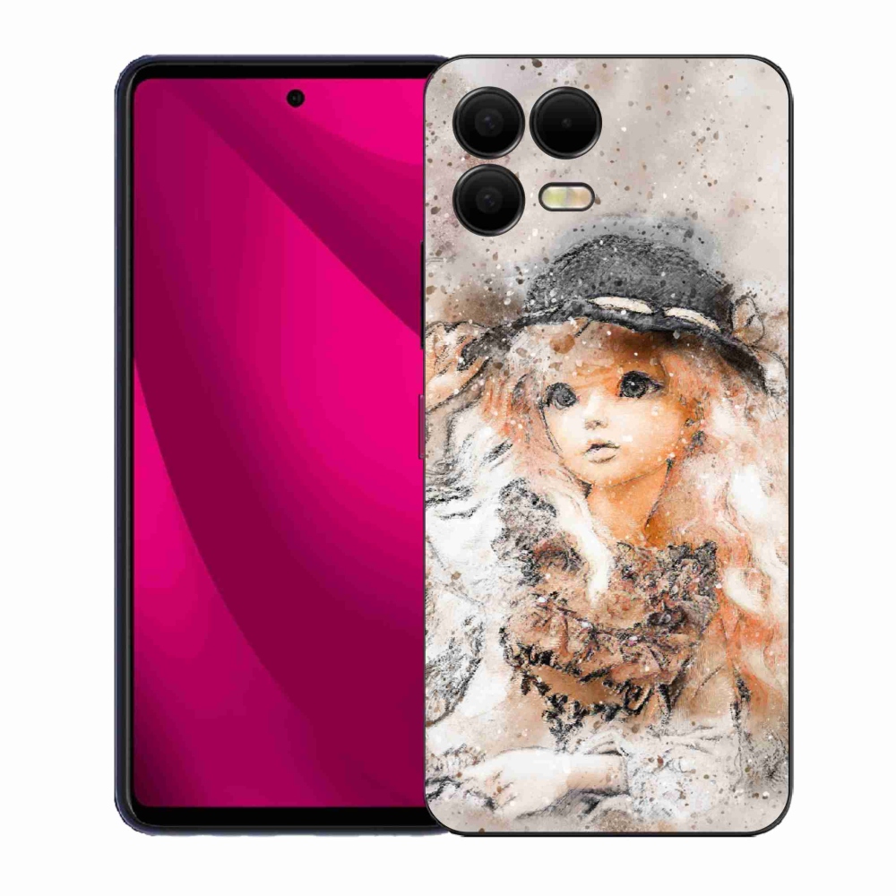 Gélový kryt mmCase na T-Mobile T Phone 3 Pro - dievčatko s klobúkom