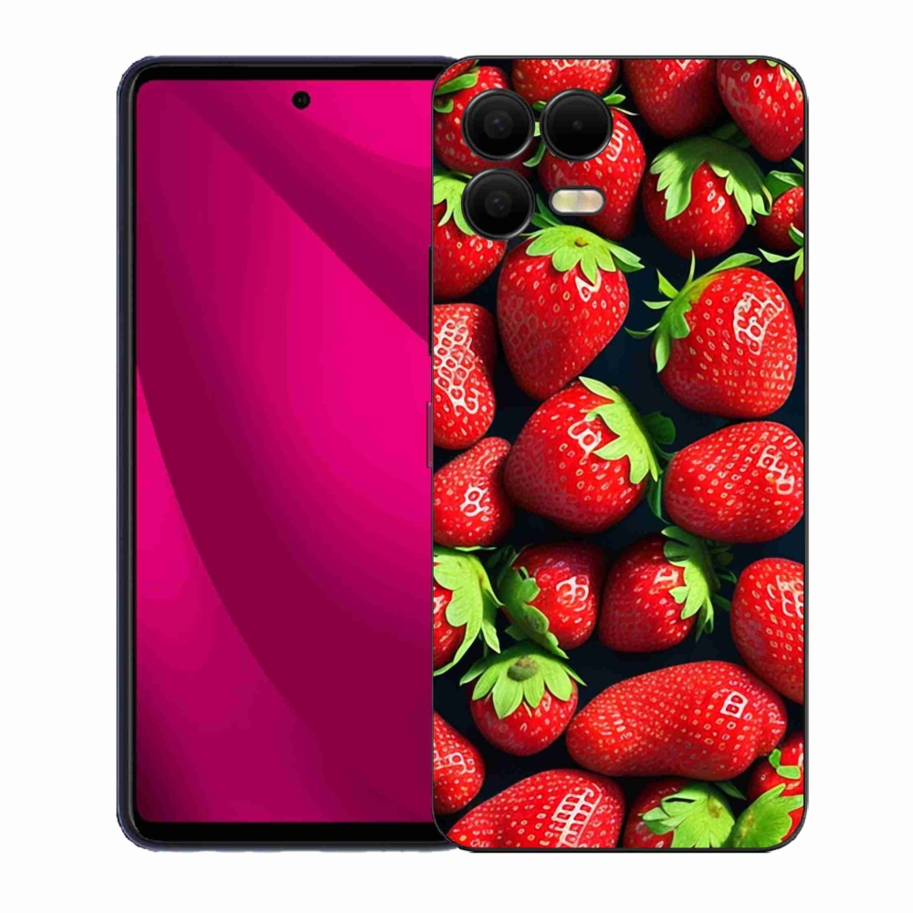 Gélový kryt mmCase na T-Mobile T Phone 3 Pro - jahody