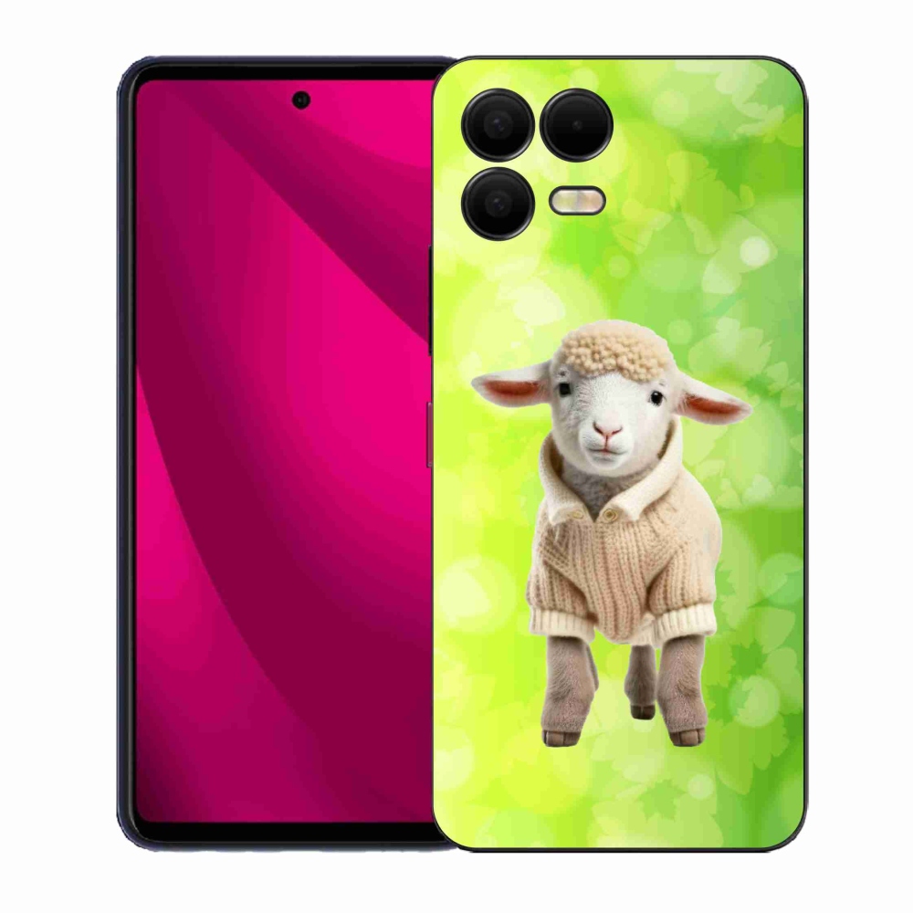 Gélový kryt mmCase na T-Mobile T Phone 3 Pro - jahňa vo svetri