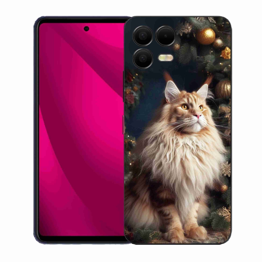 Gélový kryt mmCase na T-Mobile T Phone 3 Pro - mačka pri stromčeku