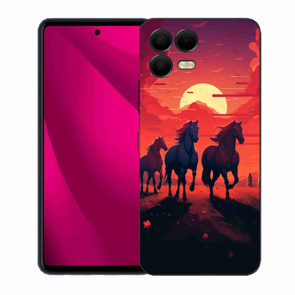 Gélový kryt mmCase na T-Mobile T Phone 3 Pro - kone a západ slnka