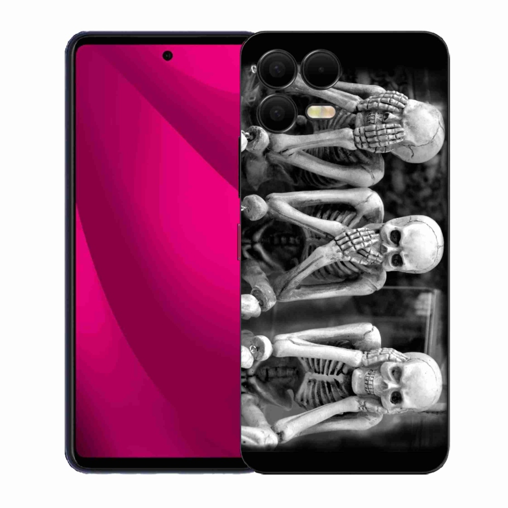 Gélový kryt mmCase na T-Mobile T Phone 3 Pro - kostlivci