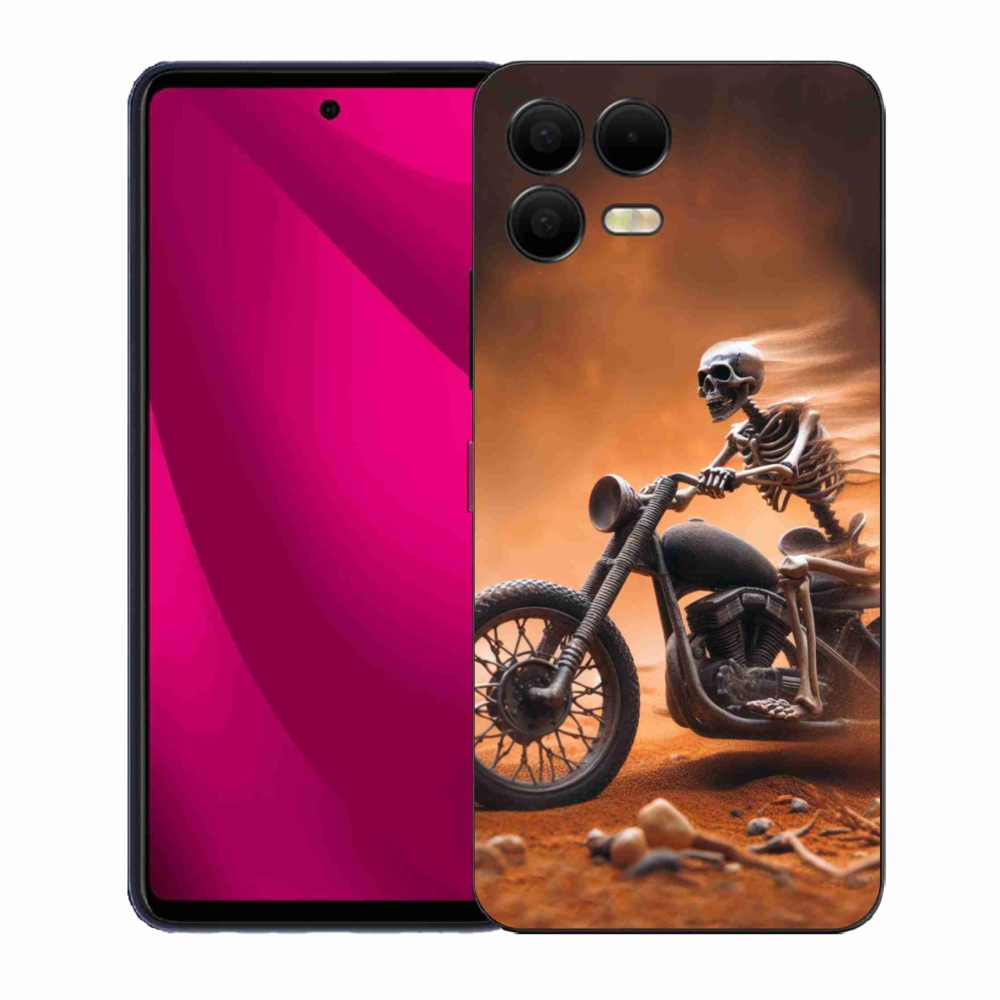 Gélový kryt mmCase na T-Mobile T Phone 3 Pro - kostra na motorke
