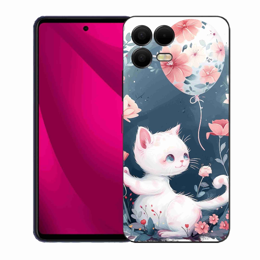 Gélový kryt mmCase na T-Mobile T Phone 3 Pro - mačiatko s balónikom