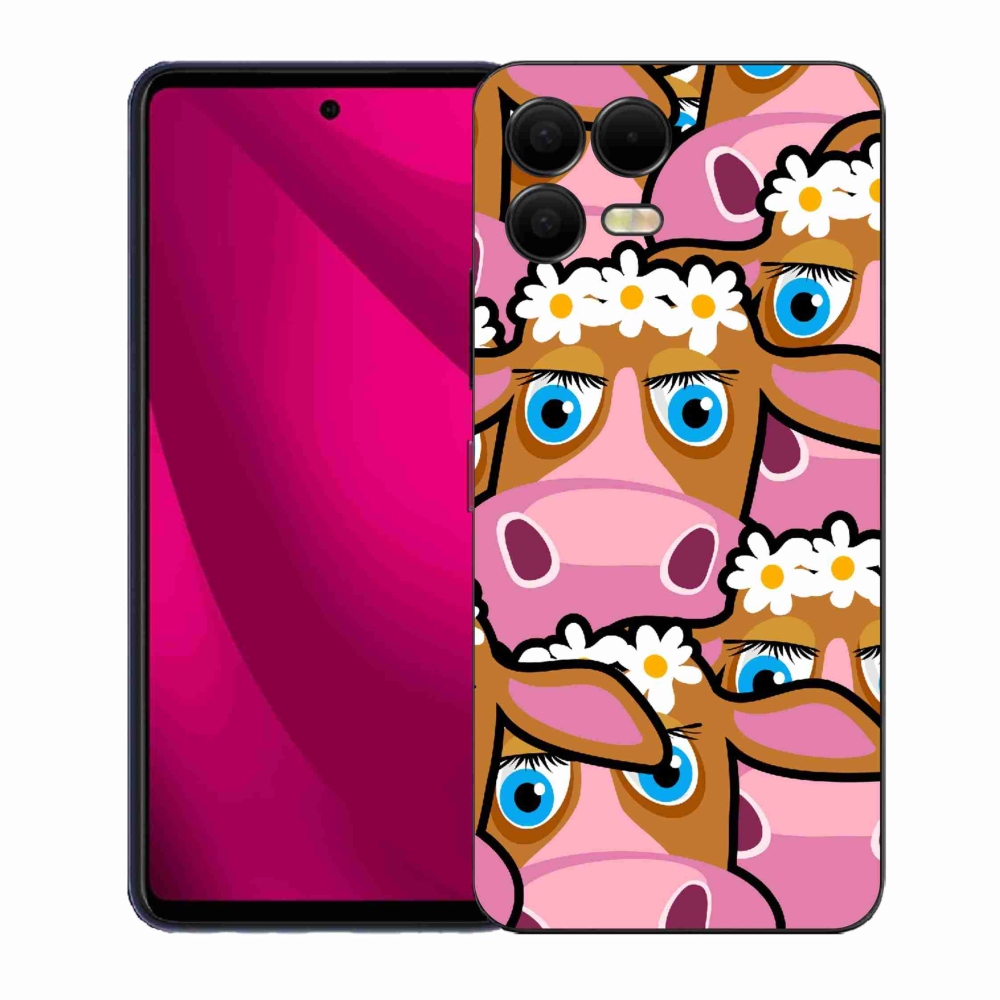 Gélový kryt mmCase na T-Mobile T Phone 3 Pro - kreslené kravičky